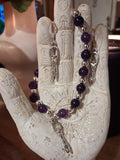Genuine Amethyst Bracelet        (EARRINGS SOLD SEPERATELY)