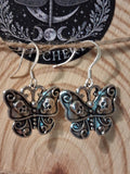 Butterfly With Skull Earrings