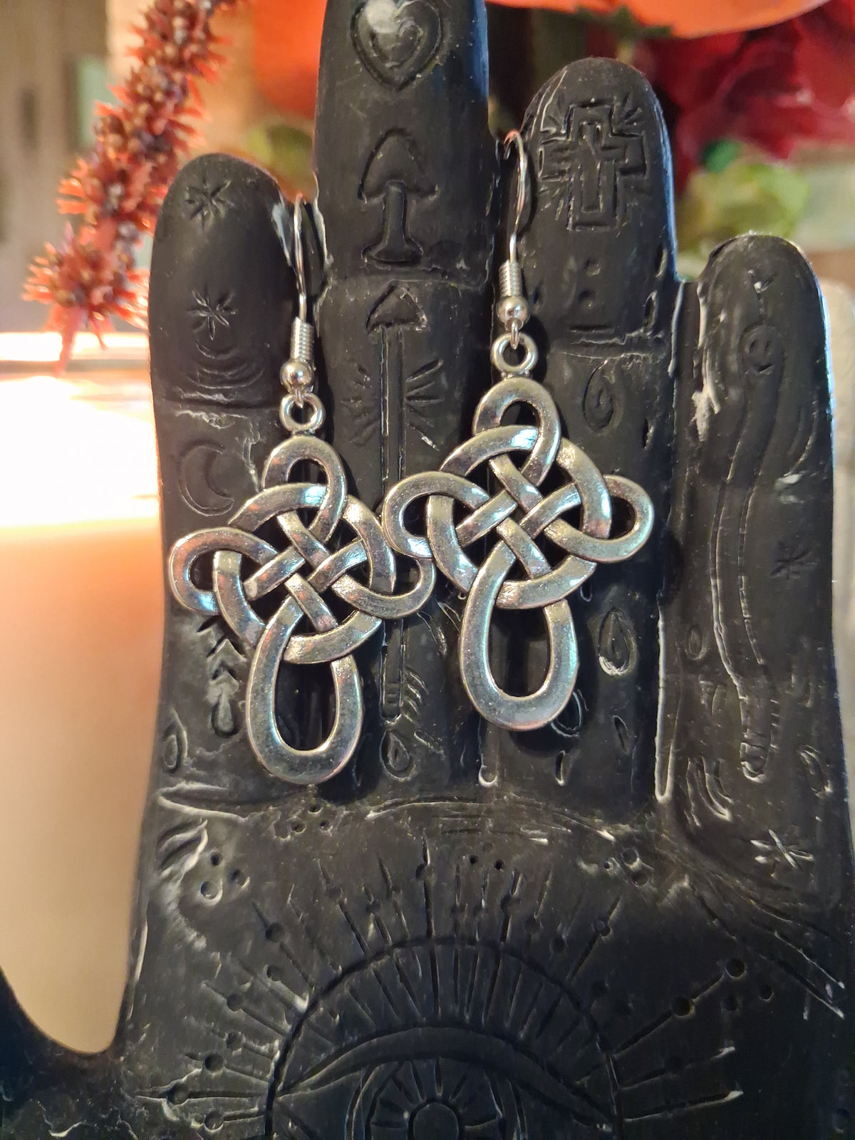 Celtic Knot Cross Earrings